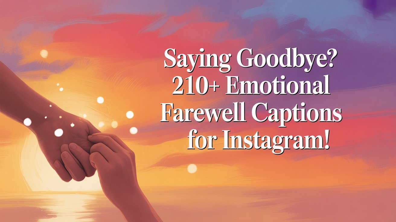 Saying Goodbye? 210+ Emotional Farewell Captions for Instagram!