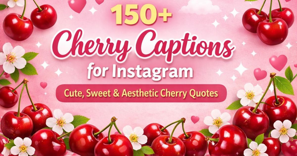 150+ Cherry Captions for Instagram | Cute, Sweet & Aesthetic Cherry Quotes 2026
